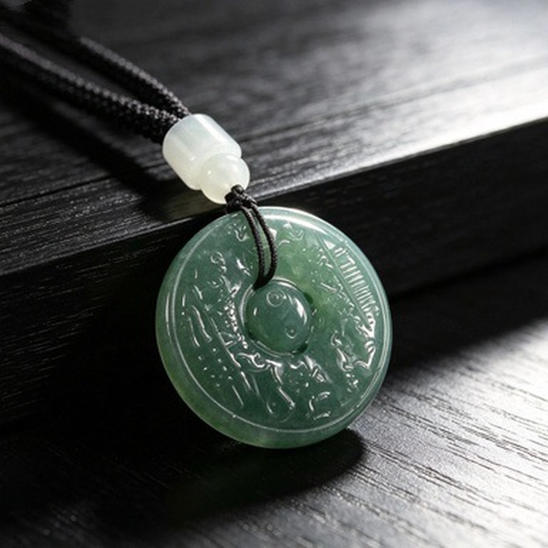 Beauty & Makeup Katia Di Paola - Pendentif rond en jade 