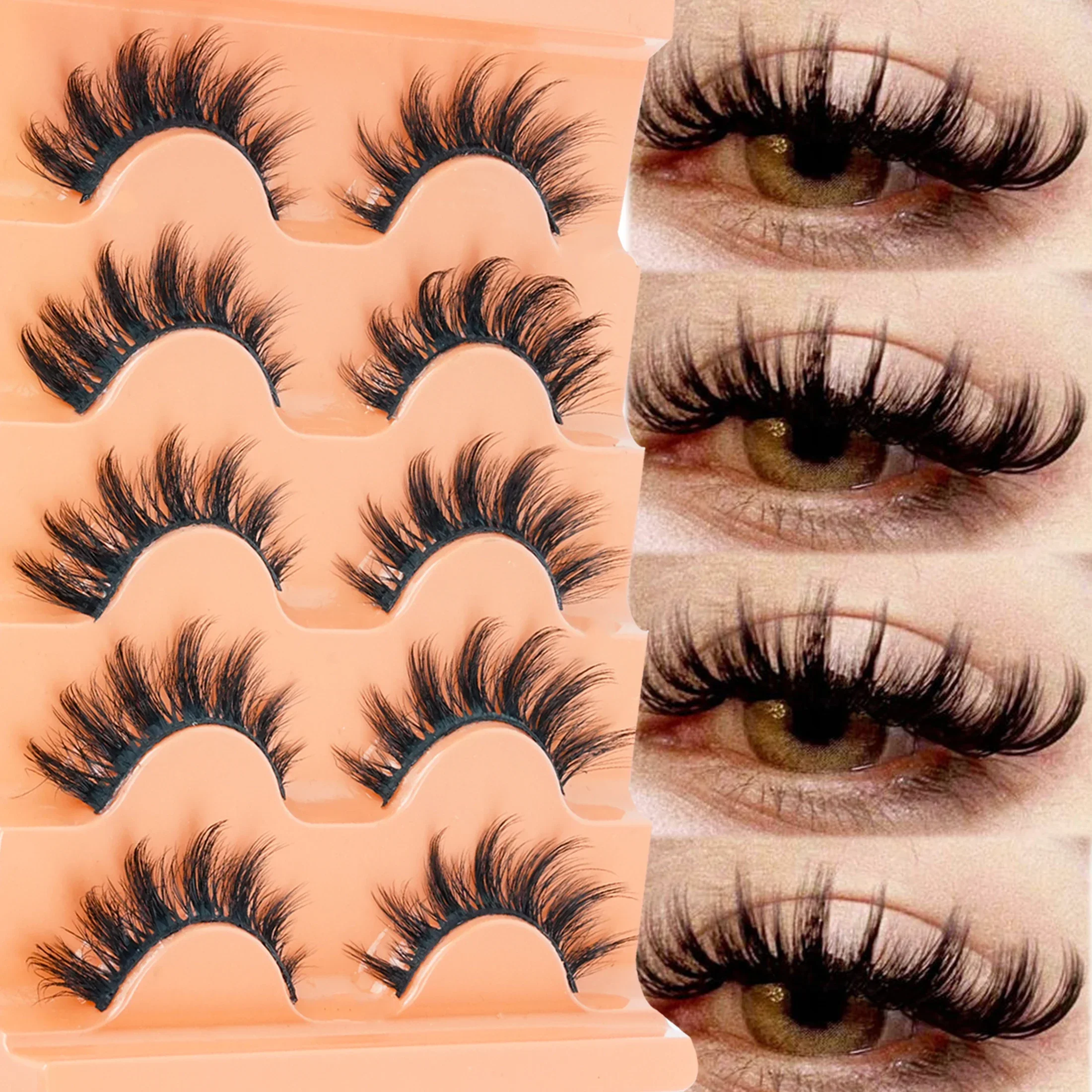 5 paires de faux cils en bande - Beauty Makeup Women avis et prix
